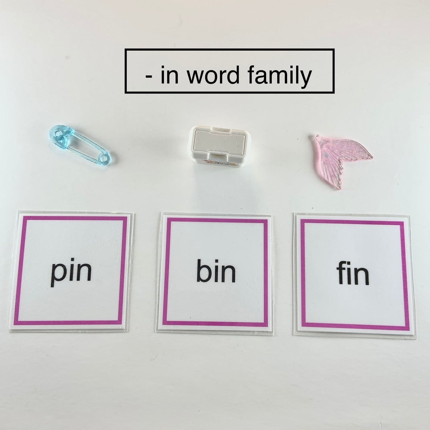 Montessori Phonics Pink Series Word Family Object Box