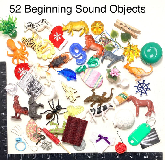 Montessori Beginning Sound Objects with Magnetic Foam Letters | 52 Phonetic Objects + 26 Lowercase Letters